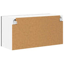 vidaXL Fali üveges szekrény LUCCA Fekete 80 x 31 x 40 cm Szerelt Fa