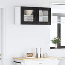 vidaXL Fali üveges szekrény LUCCA Fekete Tölgy 80 x 31 x 40 cm