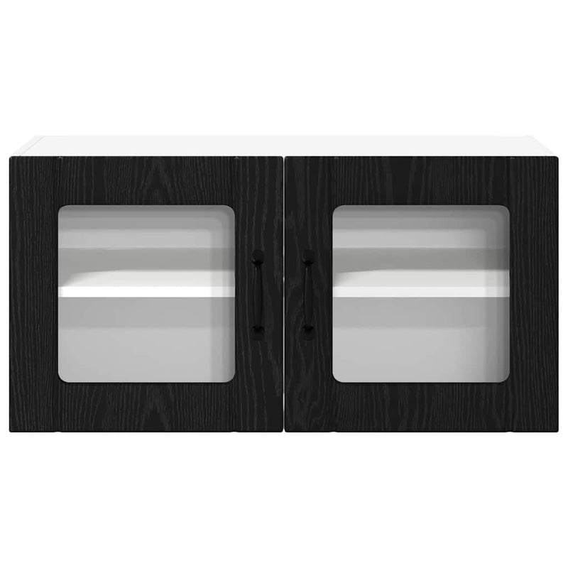 vidaXL Konyhaszekrény polcokkal Fekete tölgy 80 x 31 x 40 cm Faanyag