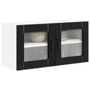vidaXL Fali üveges szekrény LUCCA Fekete Tölgy 80 x 31 x 40 cm