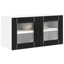 vidaXL Fali üveges szekrény LUCCA Fekete Tölgy 80 x 31 x 40 cm