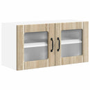 vidaXL Fali üveges szekrény LUCCA Sonoma Tölgy 80 x 31 x 40 cm