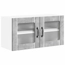 vidaXL Fali üveges szekrény LUCCA Betonszürke 80 x 31 x 40 cm