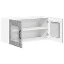 vidaXL Fali üveges szekrény LUCCA Betonszürke 80 x 31 x 40 cm