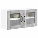 vidaXL Fali üveges szekrény LUCCA Betonszürke 80 x 31 x 40 cm
