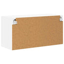 vidaXL Fali üveges szekrény LUCCA Magasfényű Fehér 80 x 31 x 40 cm