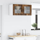 vidaXL Fali üveges szekrény LUCCA Füstös Tölgy 80 x 31 x 40 cm