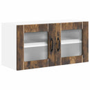 vidaXL Fali üveges szekrény LUCCA Füstös Tölgy 80 x 31 x 40 cm