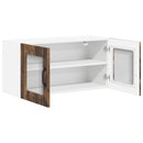 vidaXL Fali üveges szekrény LUCCA Füstös Tölgy 80 x 31 x 40 cm