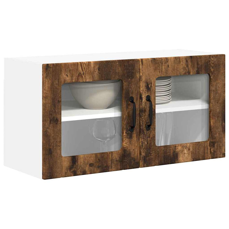 vidaXL Konyhaszekrény polcokkal Füstölt tölgy 80 x 31 x 40 cm Faanyag