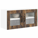 vidaXL Fali üveges szekrény LUCCA Füstös Tölgy 80 x 31 x 40 cm