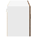 vidaXL Fali üveges szekrény LUCCA Füstös Tölgy 80 x 31 x 40 cm