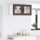 vidaXL Fali üveges szekrény LUCCA Barna Tölgy 80 x 31 x 40 cm