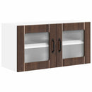 vidaXL Fali üveges szekrény LUCCA Barna Tölgy 80 x 31 x 40 cm