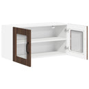 vidaXL Fali üveges szekrény LUCCA Barna Tölgy 80 x 31 x 40 cm