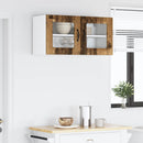 vidaXL Fali üveges szekrény LUCCA Antik Fa 80 x 31 x 40 cm Szerelt Fa
