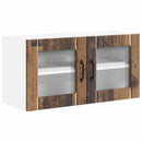 vidaXL Fali üveges szekrény LUCCA Antik Fa 80 x 31 x 40 cm Szerelt Fa