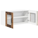 vidaXL Fali üveges szekrény LUCCA Antik Fa 80 x 31 x 40 cm Szerelt Fa