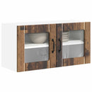 vidaXL Fali üveges szekrény LUCCA Antik Fa 80 x 31 x 40 cm Szerelt Fa