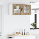 vidaXL Fali üveges szekrény LUCCA Kézműves Tölgy 80 x 31 x 40 cm