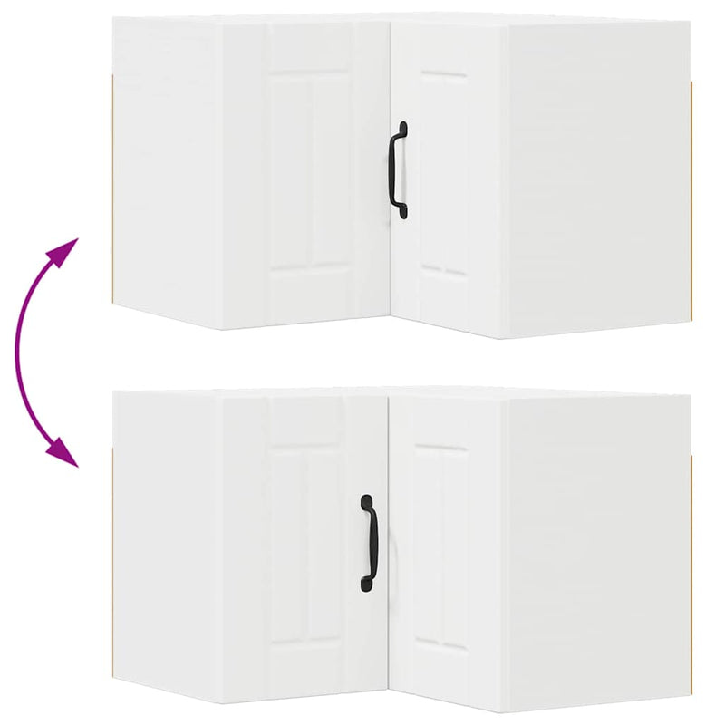 vidaXL Konyhaszekrény polcokkal Fehér 57 x 57 x 40 cm Faanyag