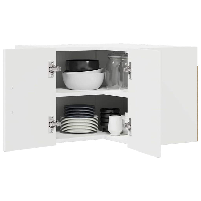 vidaXL Konyhaszekrény polcokkal Fehér 57 x 57 x 40 cm Faanyag