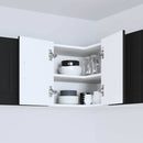 vidaXL Konyhaszekrény polcokkal Fekete 57 x 57 x 40 cm Faanyag