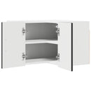 vidaXL Fali sarokszekrény LUCCA Fekete 57 x 57 x 40 cm Szerelt Fa