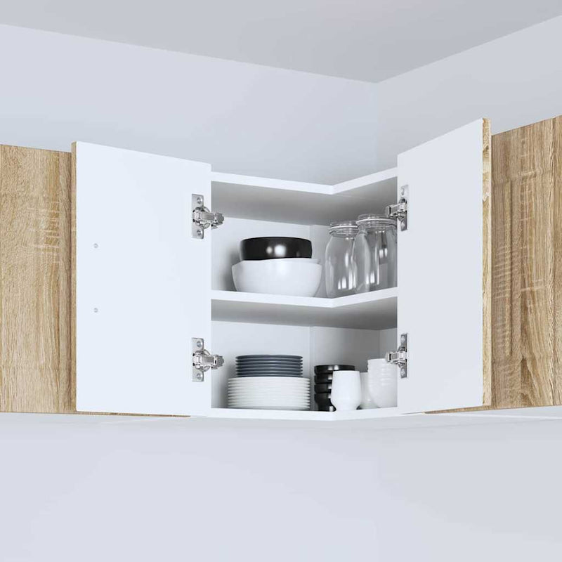 vidaXL Konyhaszekrény polcokkal Sonoma tölgy 57 x 57 x 40 cm Faanyag