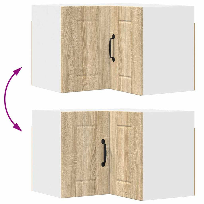 vidaXL Konyhaszekrény polcokkal Sonoma tölgy 57 x 57 x 40 cm Faanyag