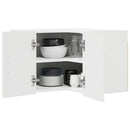 vidaXL Konyhaszekrény Magas Fényű Fehér 57 x 57 x 40 cm Faanyag