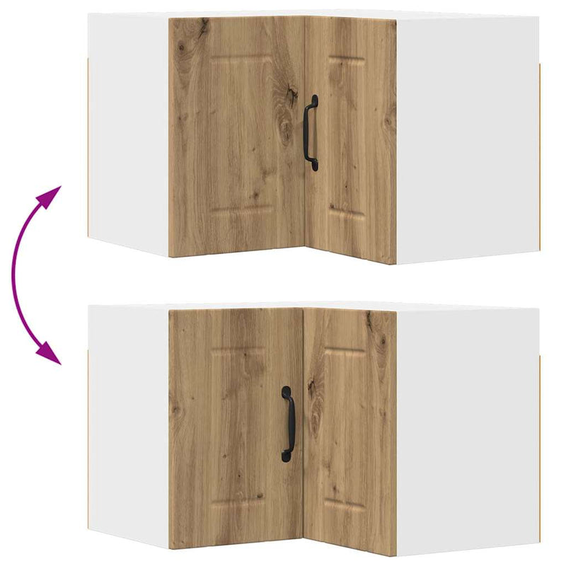 vidaXL Konyhaszekrény polcokkal Artisan tölgy 57 x 57 x 40 cm Faanyag