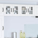 vidaXL Fali üveges szekrény LUCCA 2 pcs Fehér 60 x 31 x 40 cm