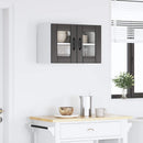 vidaXL Fali üveges szekrény LUCCA Fekete 60 x 31 x 40 cm Szerelt Fa