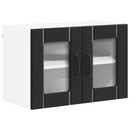 vidaXL Fali üveges szekrény LUCCA Fekete 60 x 31 x 40 cm Szerelt Fa