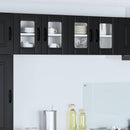 vidaXL Fali üveges szekrény LUCCA 2 pcs Fekete 60 x 31 x 40 cm