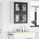 vidaXL Fali üveges szekrény LUCCA 2 pcs Fekete 60 x 31 x 40 cm