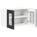 vidaXL Fali üveges szekrény LUCCA 2 pcs Fekete 60 x 31 x 40 cm