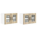 vidaXL Fali üveges szekrény LUCCA 2 pcs Sonoma Tölgy 60 x 31 x 40 cm