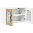 vidaXL Fali üveges szekrény LUCCA 2 pcs Sonoma Tölgy 60 x 31 x 40 cm