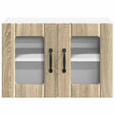 vidaXL Fali üveges szekrény LUCCA 2 pcs Sonoma Tölgy 60 x 31 x 40 cm