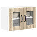 vidaXL Fali üveges szekrény LUCCA 2 pcs Sonoma Tölgy 60 x 31 x 40 cm