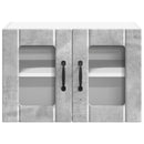 vidaXL Fali üveges szekrény LUCCA Betonszürke 60 x 31 x 40 cm