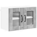 vidaXL Fali üveges szekrény LUCCA 2 pcs Betonszürke 60 x 31 x 40 cm