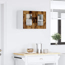 vidaXL Fali üveges szekrény LUCCA Füstös Tölgy 60 x 31 x 40 cm