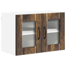 vidaXL Fali üveges szekrény LUCCA 2 pcs Füstös Tölgy 60 x 31 x 40 cm