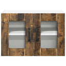 vidaXL Fali üveges szekrény LUCCA 2 pcs Füstös Tölgy 60 x 31 x 40 cm