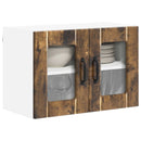 vidaXL Fali üveges szekrény LUCCA 2 pcs Füstös Tölgy 60 x 31 x 40 cm