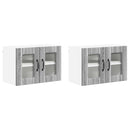 vidaXL Fali üveges szekrény LUCCA 2 pcs Szürke Sonoma 60 x 31 x 40 cm