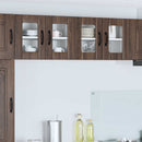 vidaXL Fali üveges szekrény LUCCA 2 pcs Barna Tölgy 60 x 31 x 40 cm